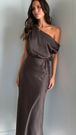 Pink Diamond Dresses|Maxi^Prudence Maxi Dress - Brown