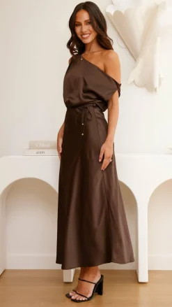 Pink Diamond Dresses|Maxi^Prudence Maxi Dress - Brown