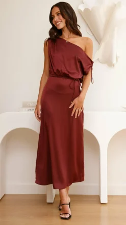 Pink Diamond Dresses|Maxi^Prudence Maxi Dress - Wine