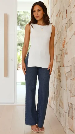 Fashion Allied Knit Tops|Knitwear^Rafee Top - White