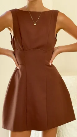 SASHA (BNE) Dresses|Mini^Rafiki Mini Dress - Chocolate