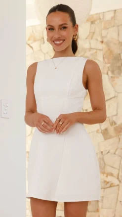 SASHA (BNE) Hen'S Collection|Dresses^Rafiki Mini Dress - White