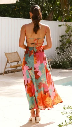 SASHA (BNE) Dresses|Maxi^Rahima Maxi Dress - Orange Floral