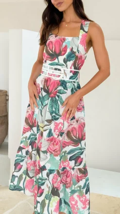 Bubblegum Dresses|Event Ready Dresses^Reba Maxi Dress - Pink/Green Floral