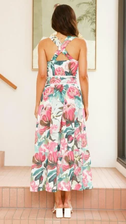 Bubblegum Dresses|Event Ready Dresses^Reba Maxi Dress - Pink/Green Floral