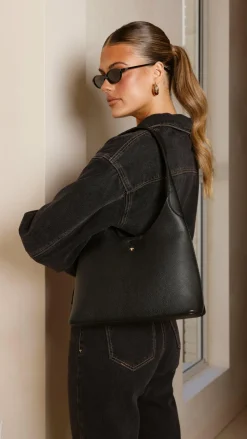 Peta and Jain Bags^Rebel Shoulder Bag - Black Pebble