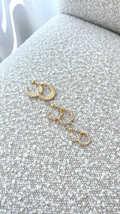 Angel Whisper Earrings|Bridesmaid^Reta Triple Pack Earrings - Gold