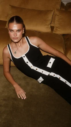 SASHA (BNE) Knit Dresses|Knitwear^Rhi Maxi Dress - Black/White