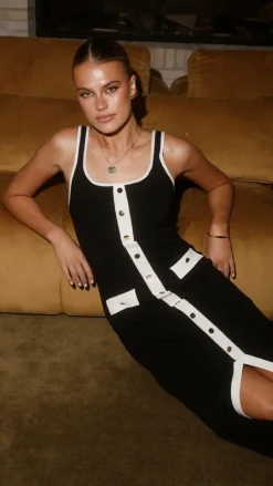 SASHA (BNE) Knit Dresses|Knitwear^Rhi Maxi Dress - Black/White