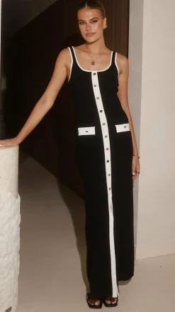 SASHA (BNE) Knit Dresses|Knitwear^Rhi Maxi Dress - Black/White
