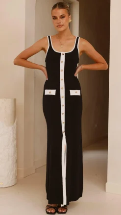 SASHA (BNE) Knit Dresses|Knitwear^Rhi Maxi Dress - Black/White