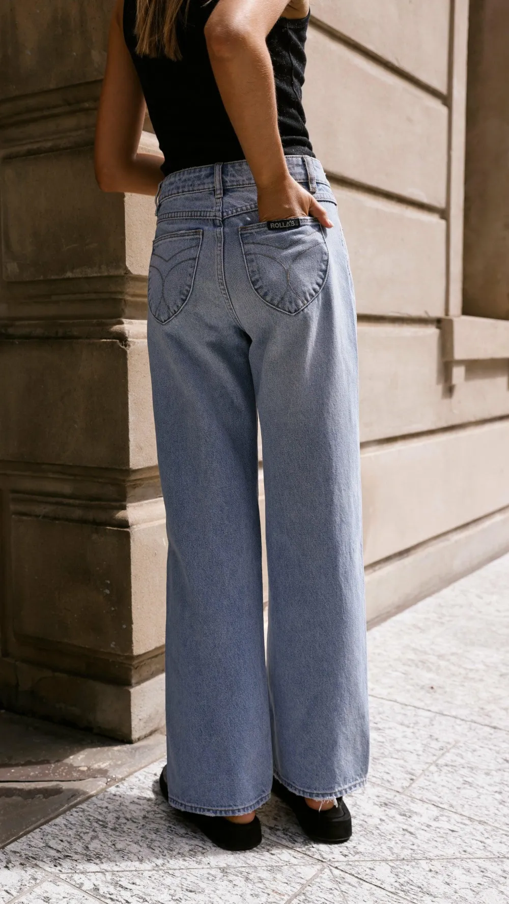 Rollas The Denim Edit|Jeans^Kate Baggy Jean - 90s Blue