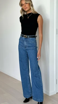 Rollas The Denim Edit|Jeans^Sailor Jean Long - Ashley Blue