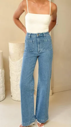 Rollas The Denim Edit|Jeans^Sailor Jean Long - Lily Blue