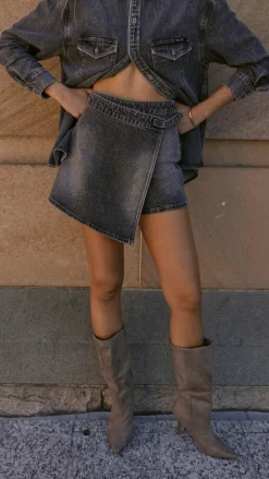 Rollas The Denim Edit|Sets^Skort - Black Stone