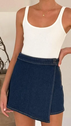 Rollas The Denim Edit|Bottoms^Skort - True Rinse Denim