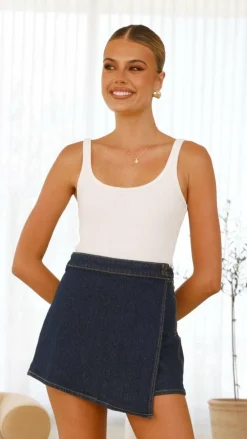 Rollas The Denim Edit|Bottoms^Skort - True Rinse Denim