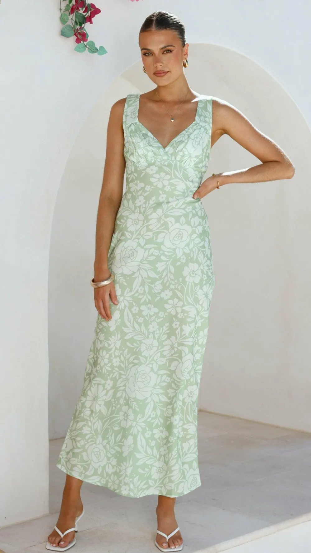 Burans Dresses|Maxi^Rubie Maxi Dress - Lime Floral