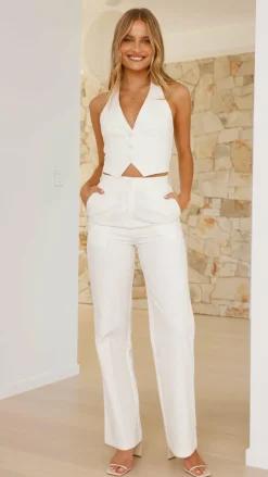 Burans Bottoms^Ruia Pants - White