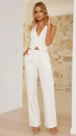 Burans Bottoms^Ruia Pants - White
