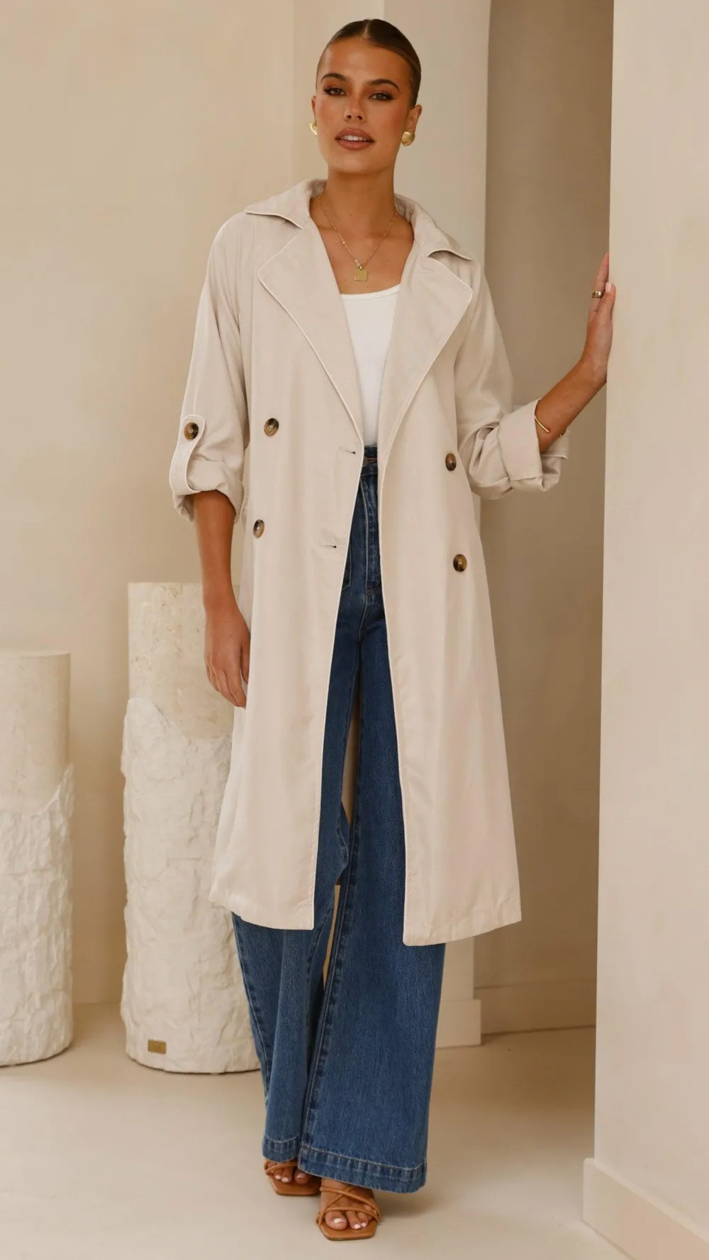 Fashion Allied Coats|Coats^Rylie Trench Coat - Sand