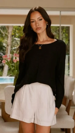 Little Lies Knit Tops|Knitwear^Sacha Top - Black