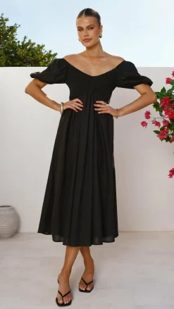 Burans Dresses|Maxi^Sahirah Midi Dress - Black