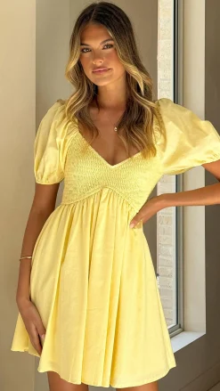 Burans Dresses|Mini^Sahirah Mini Dress - Yellow