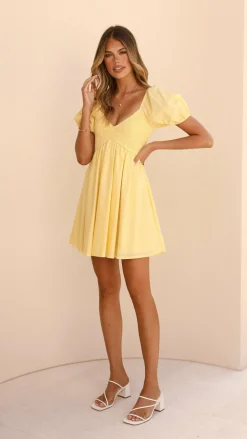 Burans Dresses|Mini^Sahirah Mini Dress - Yellow