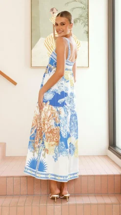 Bubblegum Dresses|Maxi^Saleema Maxi Dress - Blue Doll