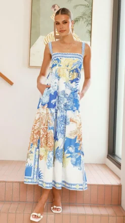 Bubblegum Dresses|Maxi^Saleema Maxi Dress - Blue Doll