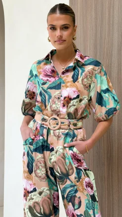 Bubblegum Sets|Tops^Sammy Button Down Shirt - Mocha Rose