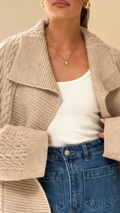 Fashion Allied Knitwear|Knitwear^Sana Cardigan - Beige