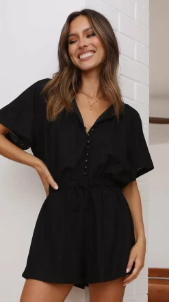 Alive Girl Playsuits^Santorini Playsuit - Black