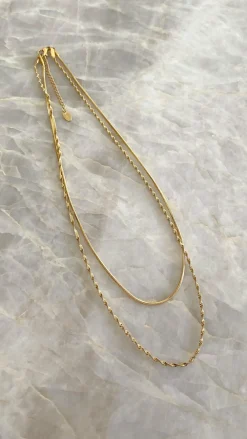 Your Accessory Shop Necklaces|Bump Friendly^Sarah Twist Necklace Set - Gold
