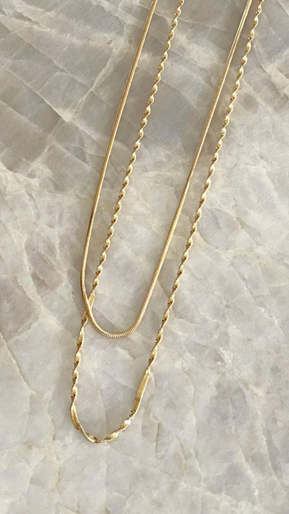 Your Accessory Shop Necklaces|Bump Friendly^Sarah Twist Necklace Set - Gold