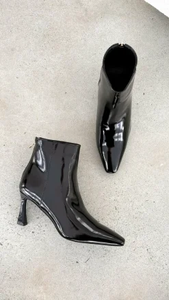 Billini Billini^Scotty Boots - Black Crinkle Patent
