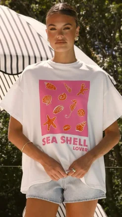 By Frankie Tops^Seashell Lover Tee - White