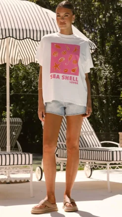 By Frankie Tops^Seashell Lover Tee - White