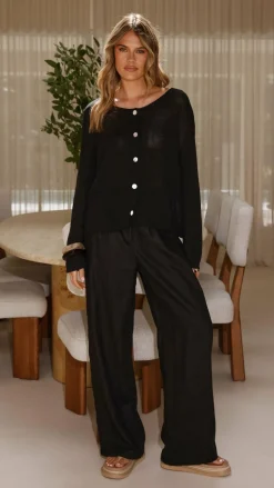 Little Lies Knit Tops|Knitwear^Selara Button Up Cardigan - Black
