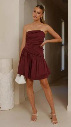 YH AND CO Dresses|Mini^Selena Mini Dress - Burgundy