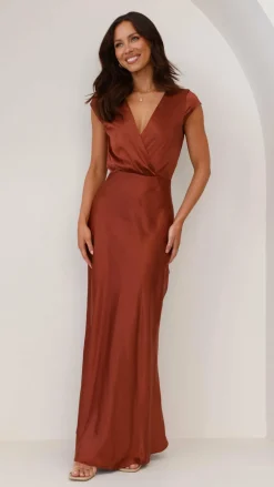 LILYWHYT Mon Cheri|Dresses^Selma Maxi Dress - Rust