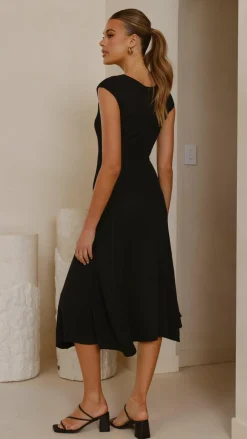 My Girl Knit Dresses|Knitwear^Seona Knit Midi Dress - Black