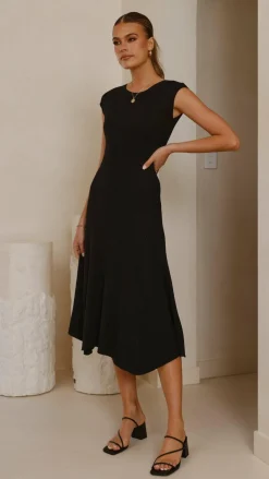 My Girl Knit Dresses|Knitwear^Seona Knit Midi Dress - Black