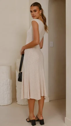 My Girl Knit Dresses|Knitwear^Seona Knit Midi Dress - Natural