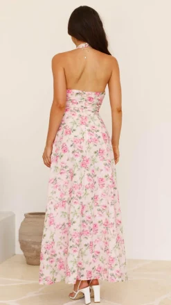 LILYWHYT Sale Dresses^Sharya Halter Neck Maxi Dress - Pink Floral