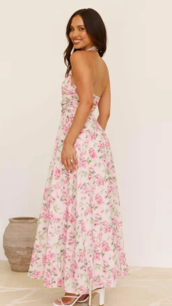 LILYWHYT Sale Dresses^Sharya Halter Neck Maxi Dress - Pink Floral