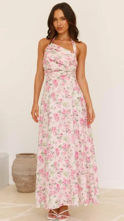 LILYWHYT Sale Dresses^Sharya Halter Neck Maxi Dress - Pink Floral