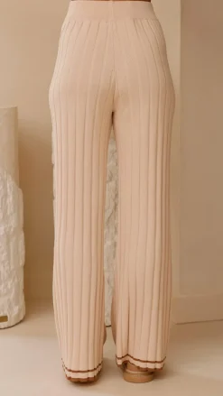 LILYWHYT Knitwear|Knitwear^Shaylie Wide Leg Pants - Beige