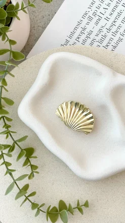 Your Accessory Shop Hair Accessories^Shell Claw Clip - Gold